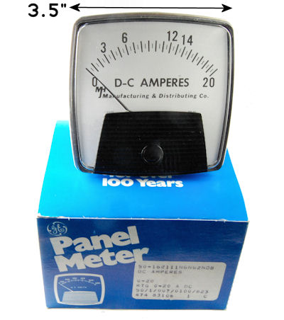           20 Ampere General Electric DC PANEL METER