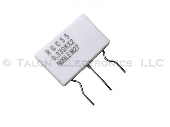 0.33 ohms 2W Dual Radial Wirewound Power Resistor Noble RGC55